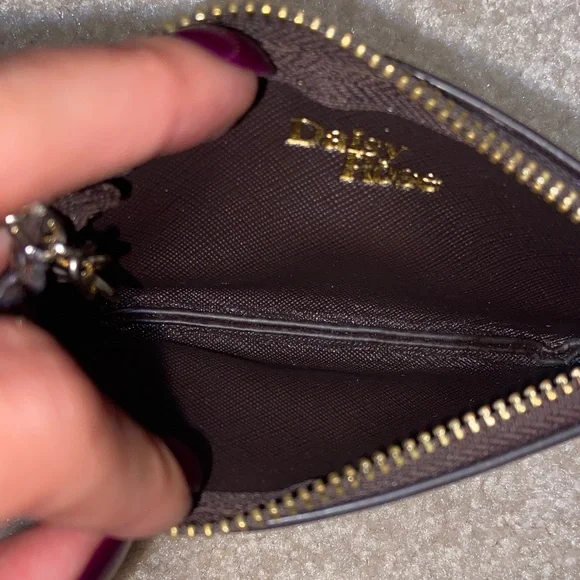 Checkered Brown Key & Card Holder - Picture 3 of 3